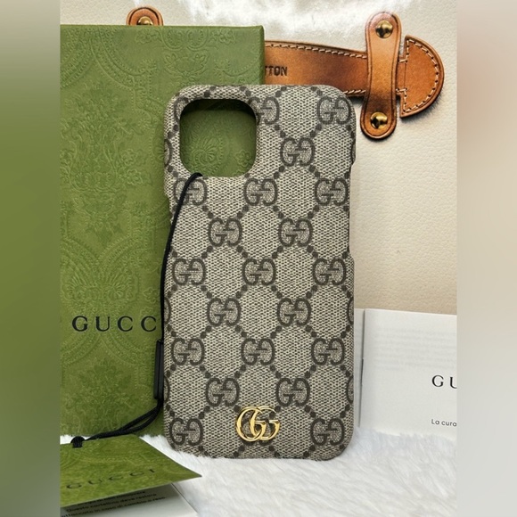 Gucci Accessories - Full Inclusion NWT GUCCI GG Supreme Marmont iPhone 13/14/15 Case